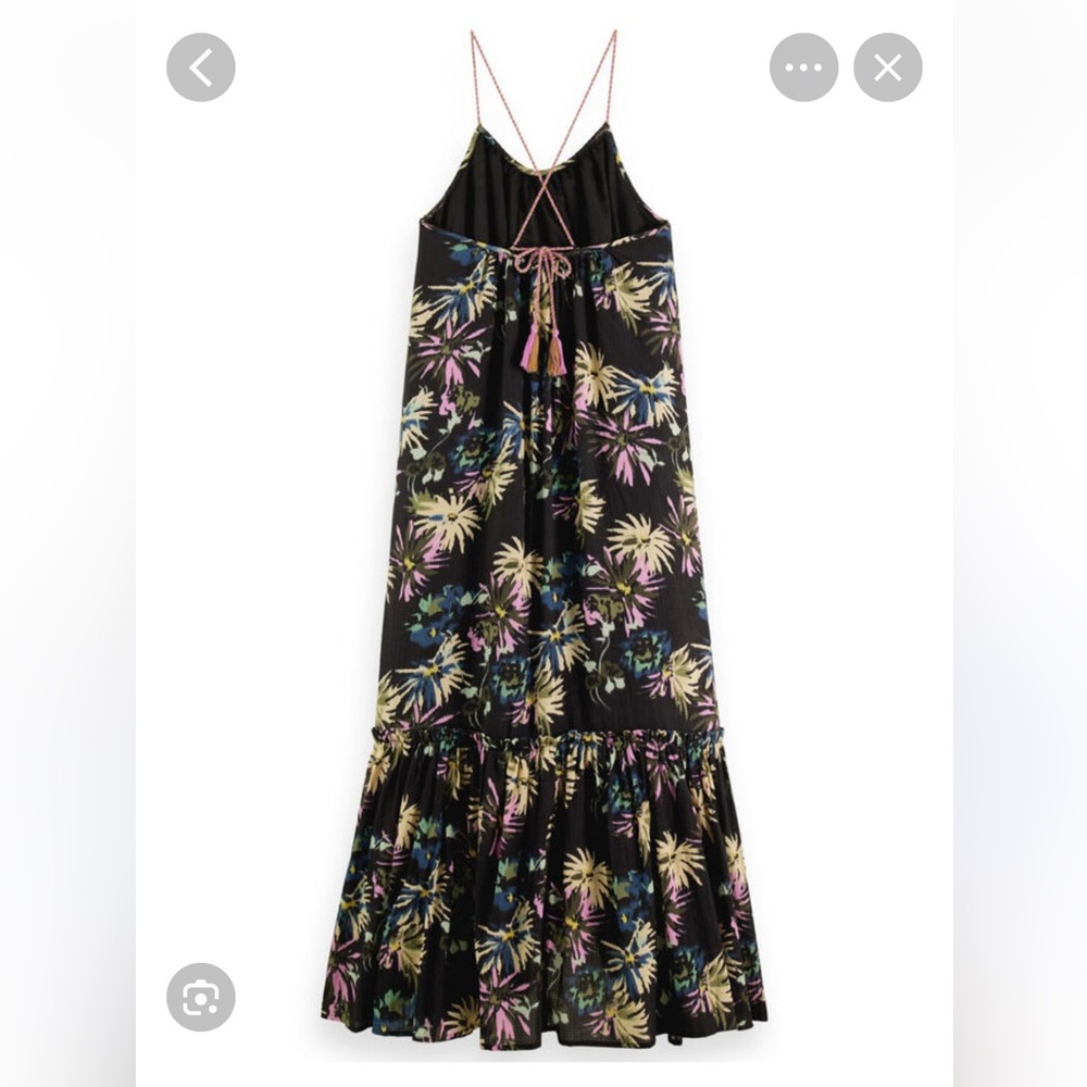 Scotch & Soda park in bloom Maxi Dress Black size 38 M summer dress women's New - Picture 3 of 13
